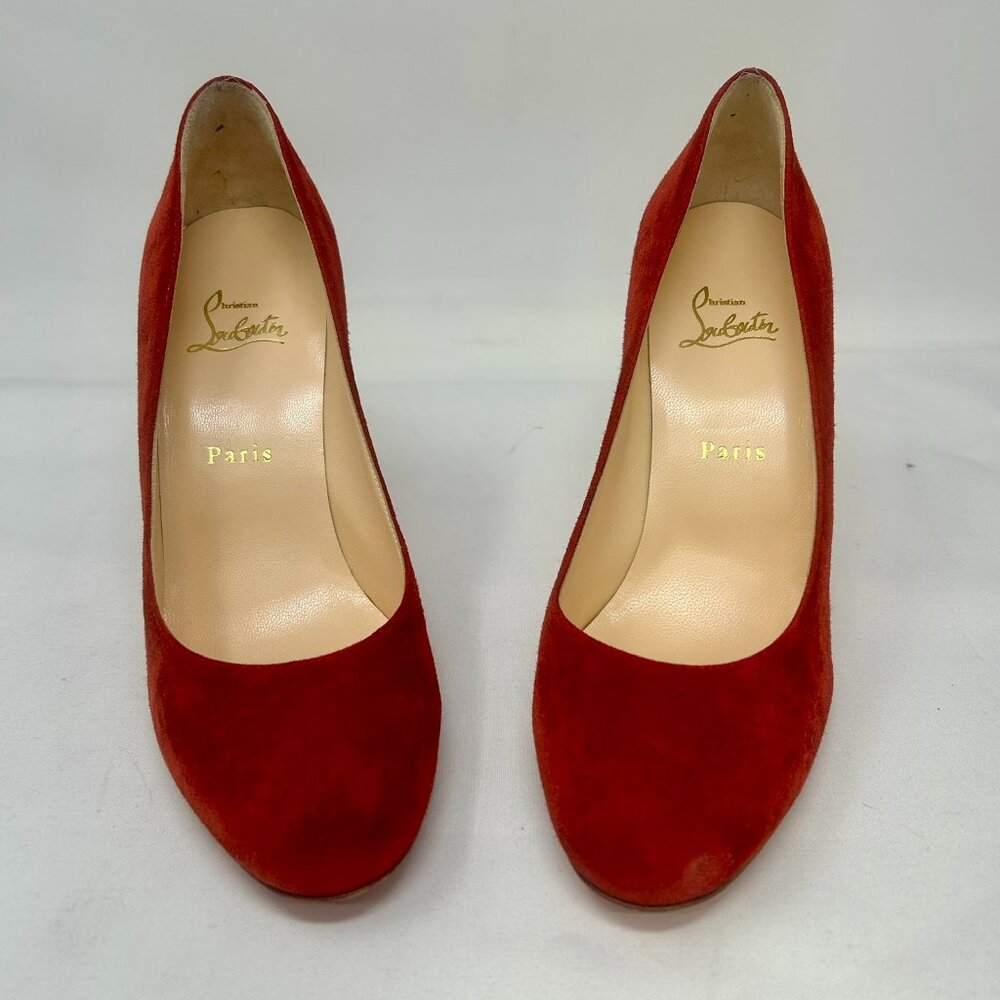 CHRISTIAN LOUBOUTIN Red Suede Pumps